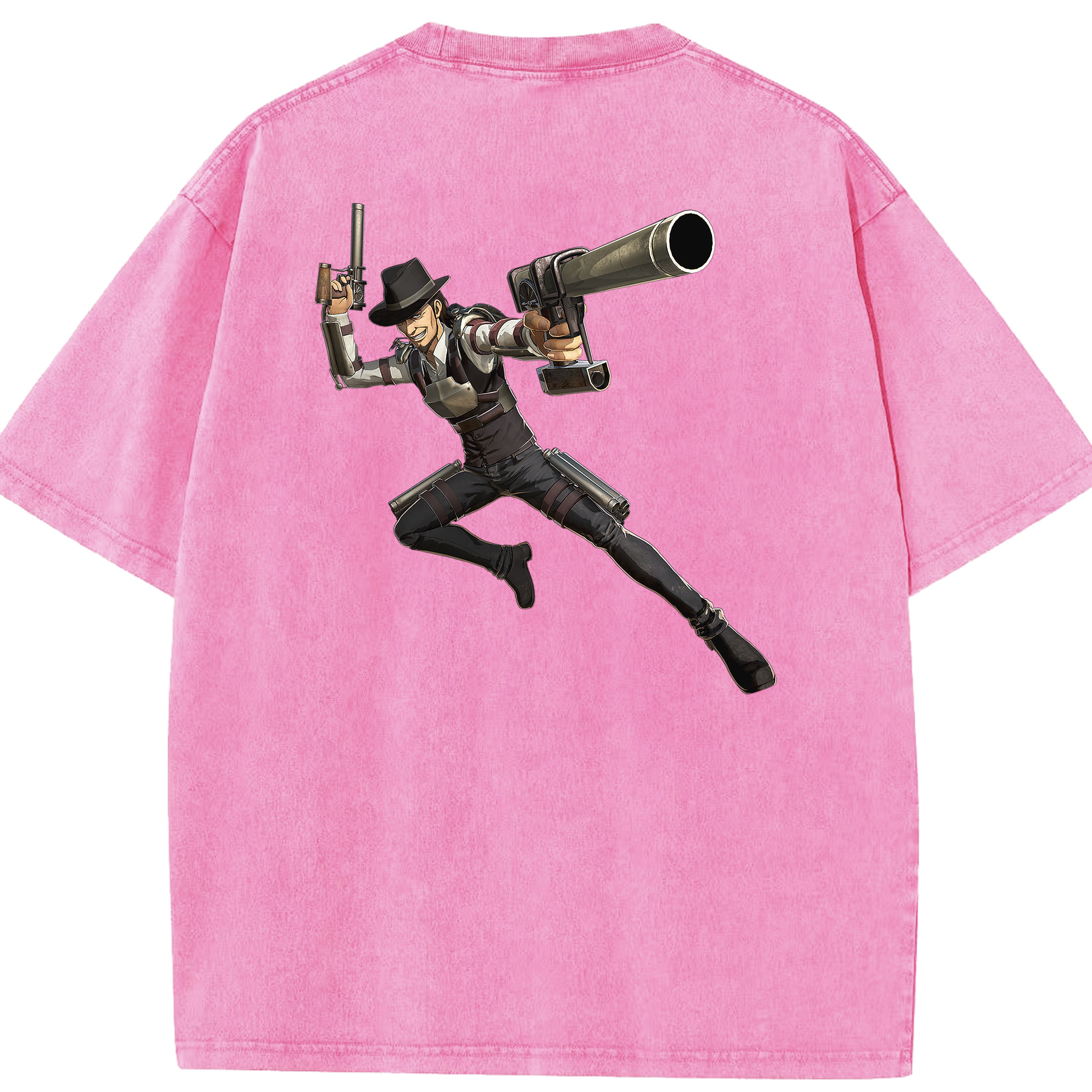 （画像用） 進撃の巨人 Attack on Titan 綿100% ヴィンテージ風 半袖Tシャツ（背面プリント）